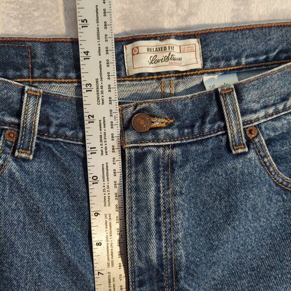 Levi's jeans shorts mens size 38 relax fit 100% cotton rugged med wash denim - Picture 9 of 12